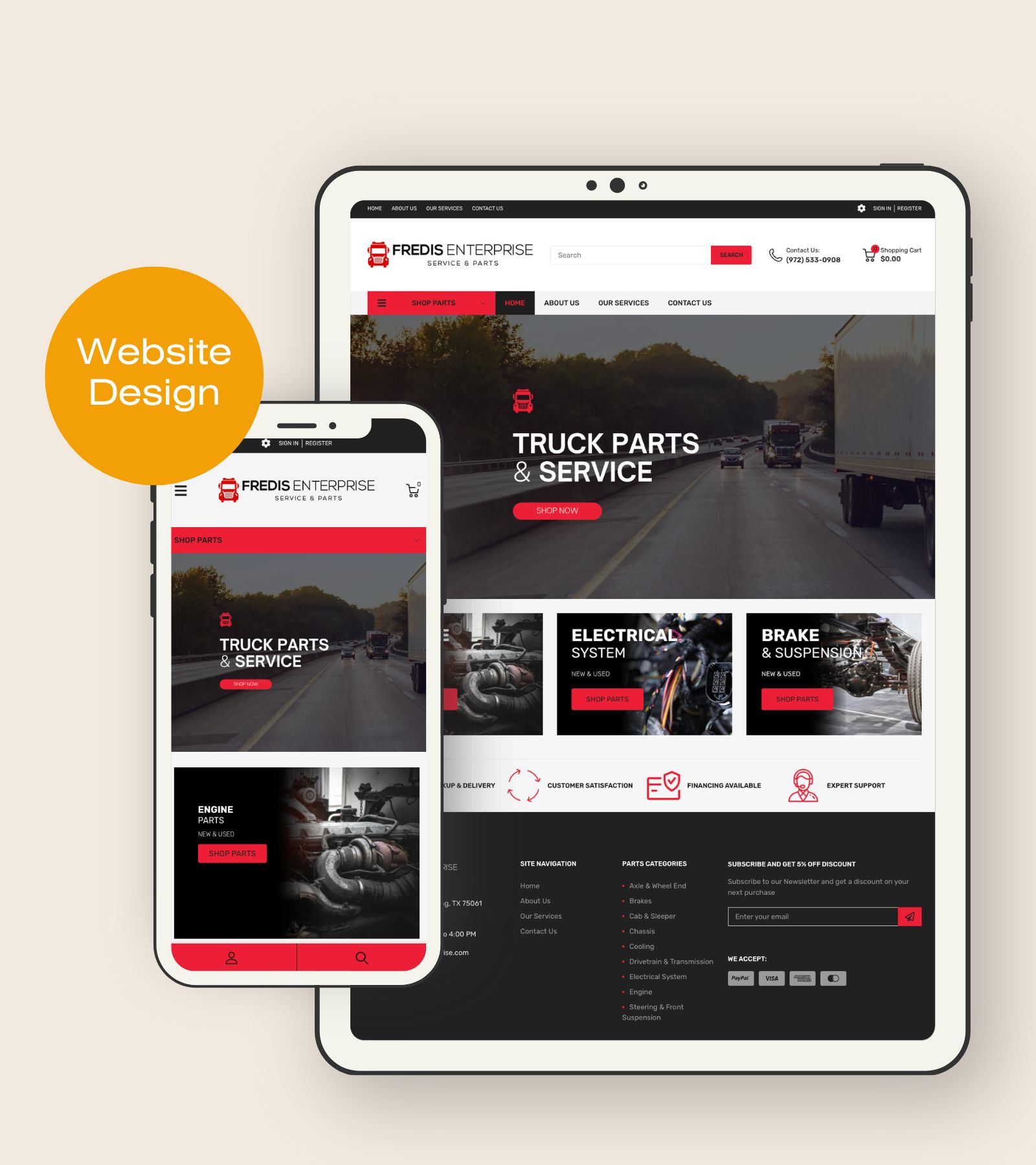 Fredis Enterprise Website Design