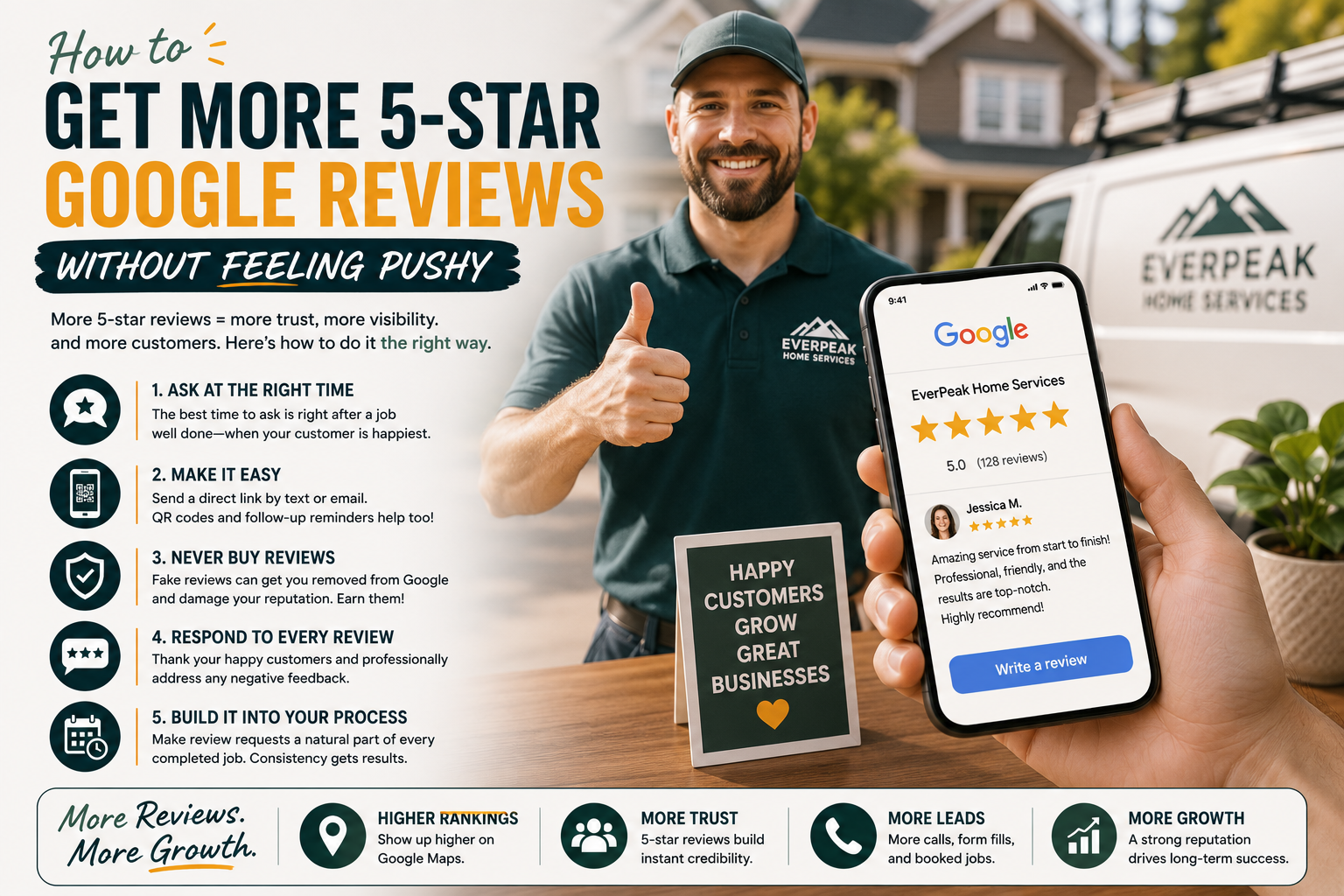 How to Get More 5-Star Google Reviews Without Feeling Pushy