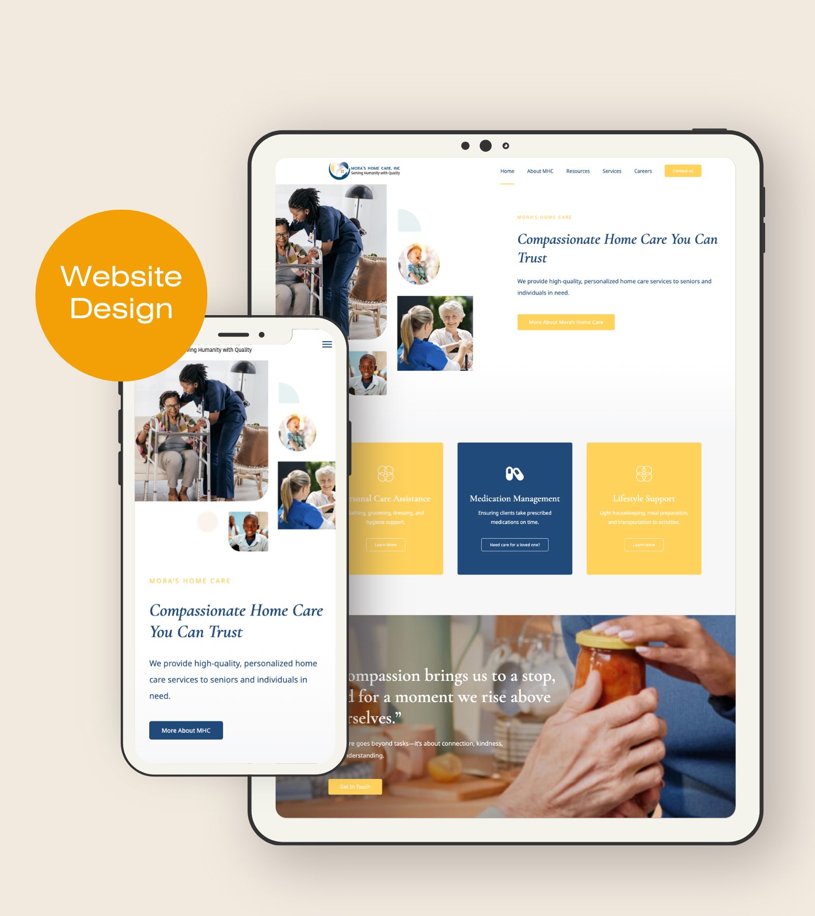 Mora's Home Care Web Design